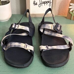 Chaco Women's Navy Blue Sandals with Light Tie-Dye Straps